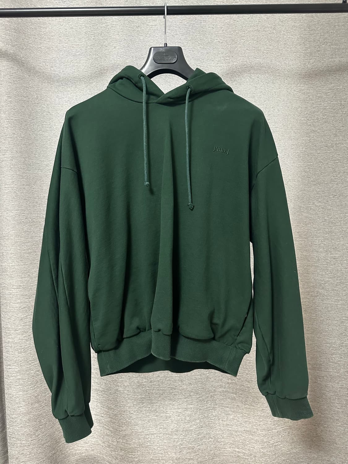 준지 스몰로고 후드티 딥그린 (S) 상품이미지1