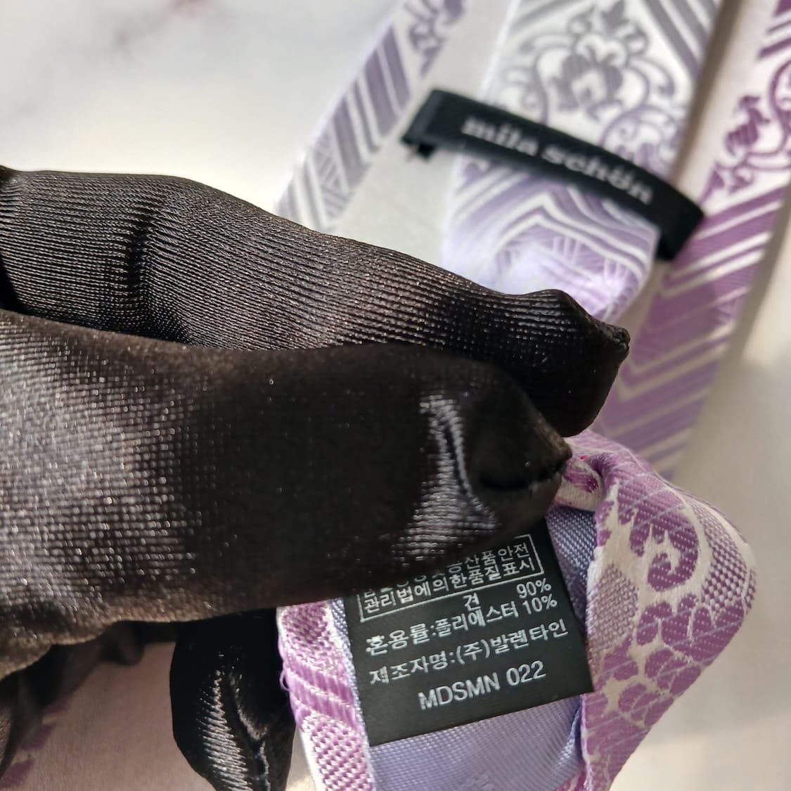 밀라숀 실크 핑크 패턴 넥타이 9cm A+등급 E808
 상품이미지9