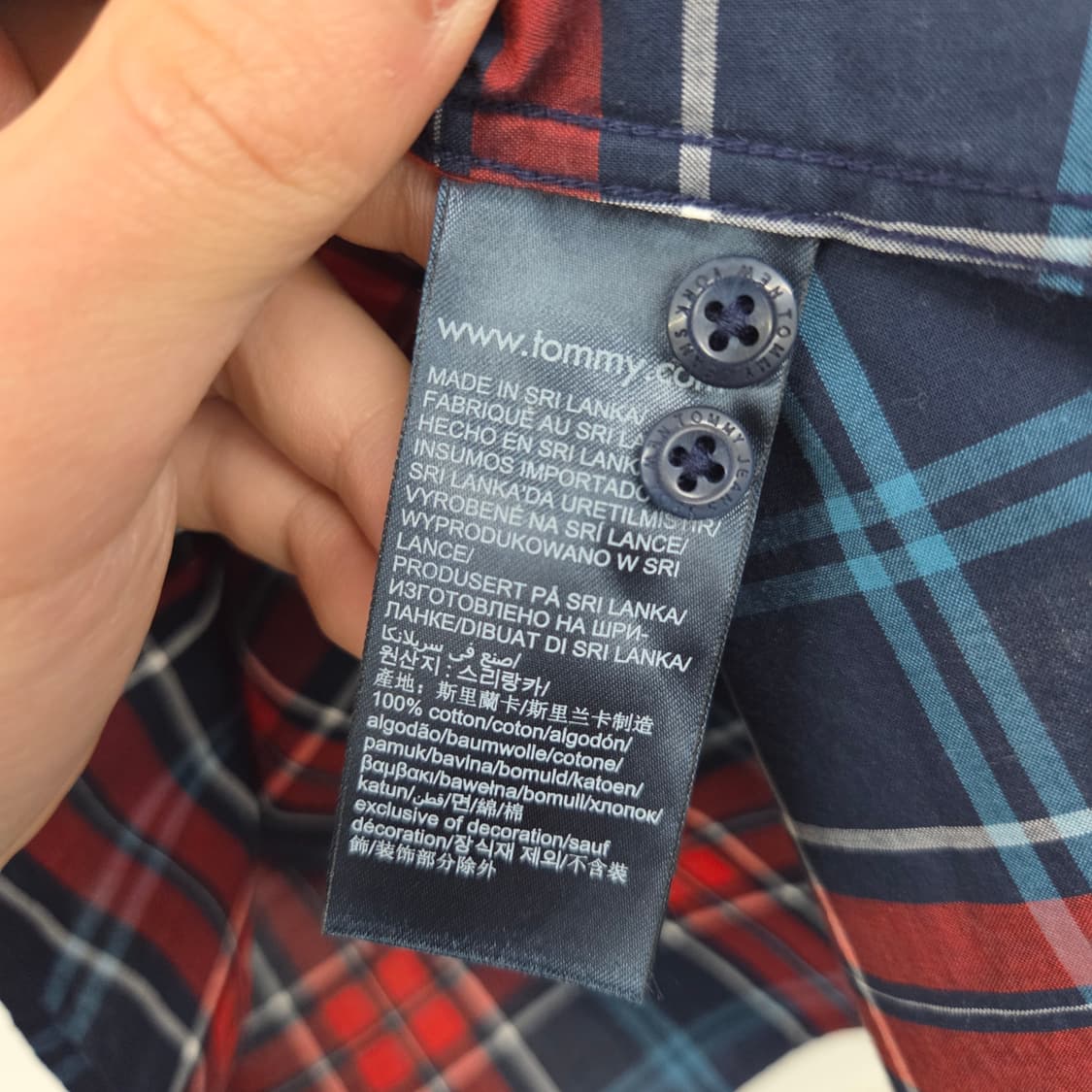 타미힐피거 체크 셔츠 남L 상품이미지5