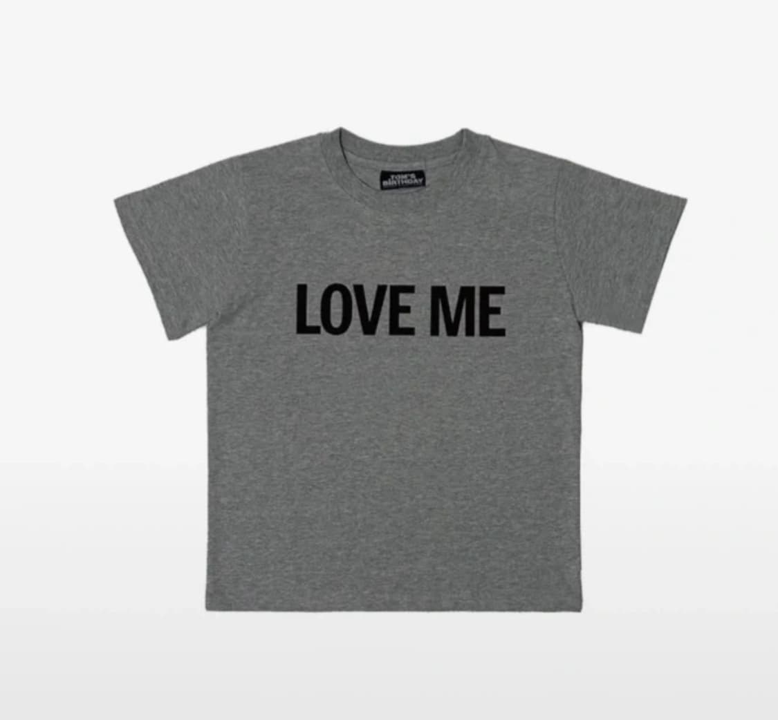 톰스벌스데이 러브미 하프 티셔츠 그레이 상품이미지2