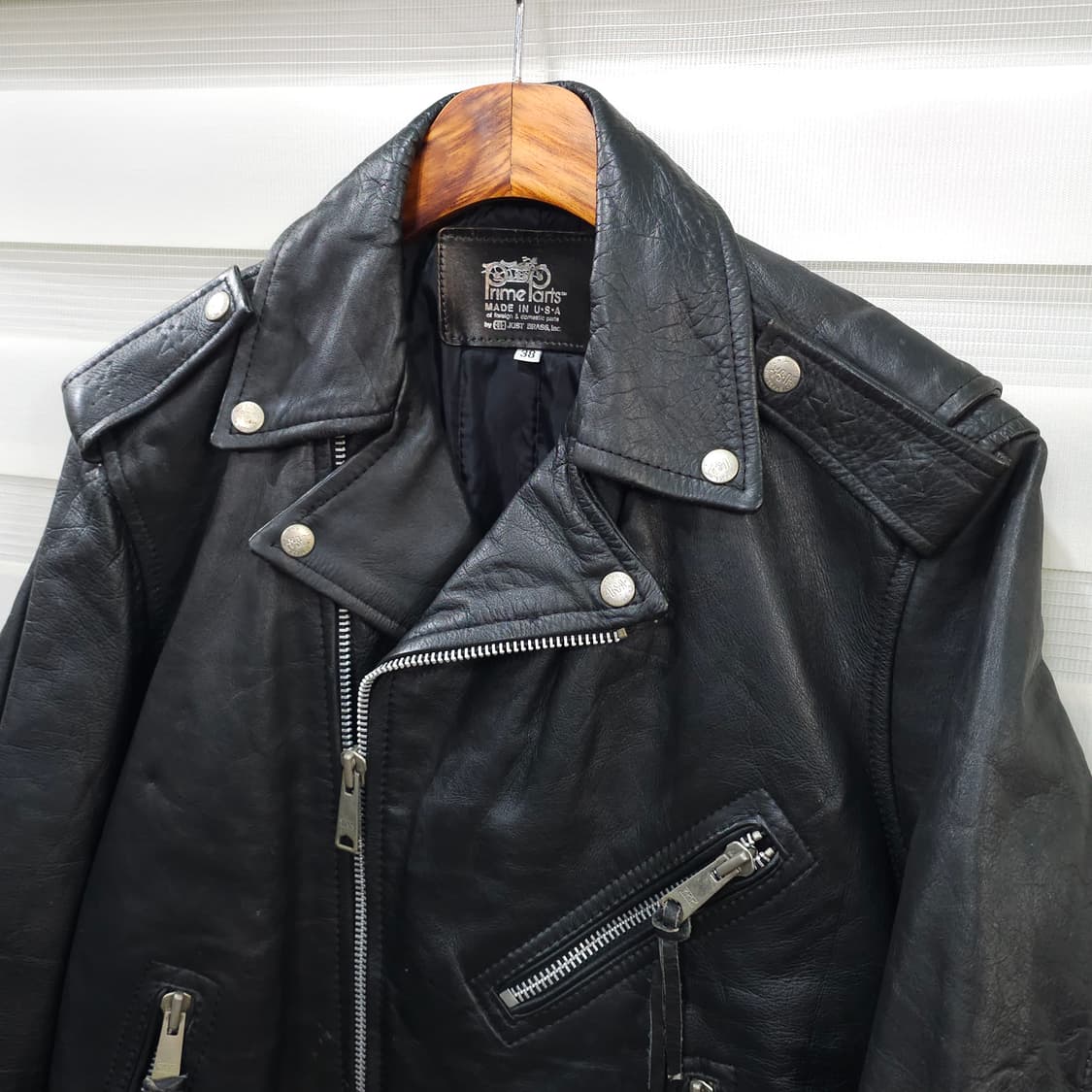 미국빈티지 PRIME PARTS 가죽 라이더자켓- 38 상품이미지2