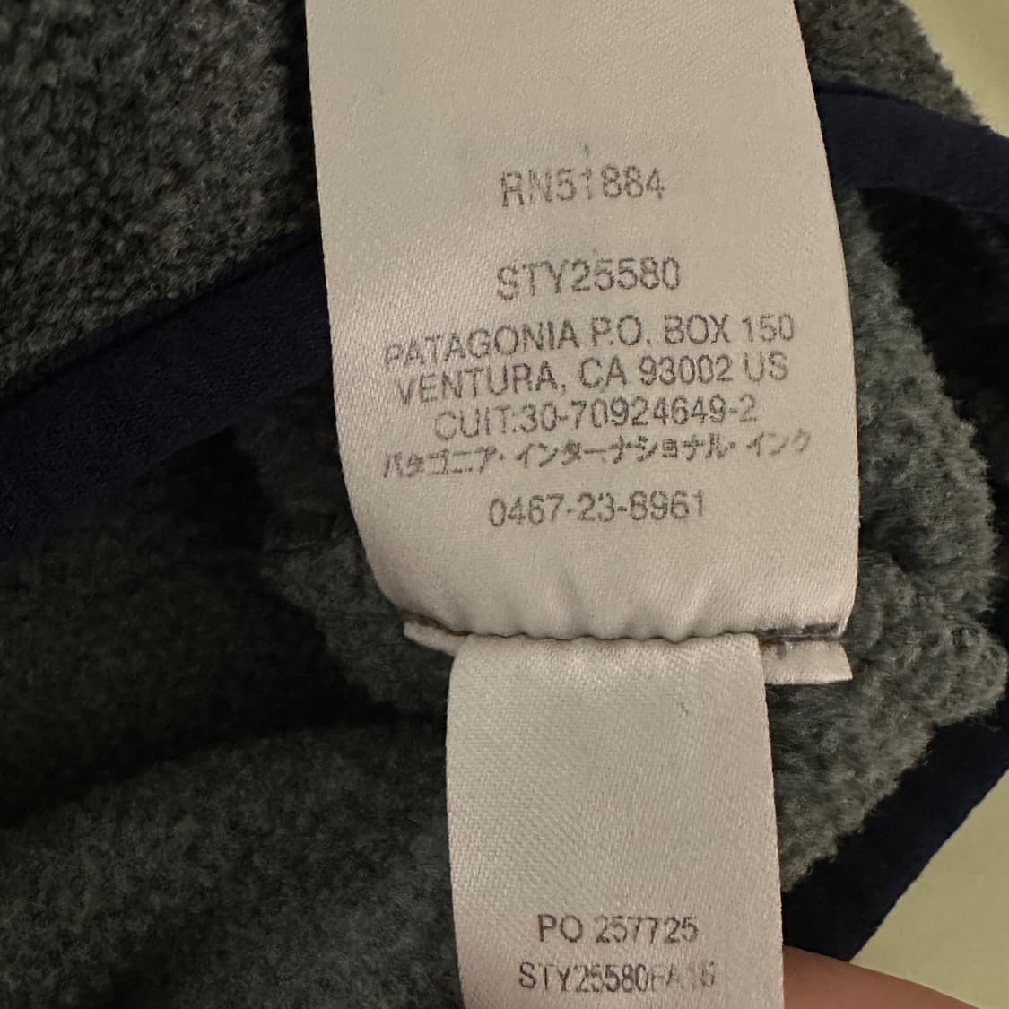 10s 파타고니아 신칠라 니켈 그레이 네이비 S 상품이미지7