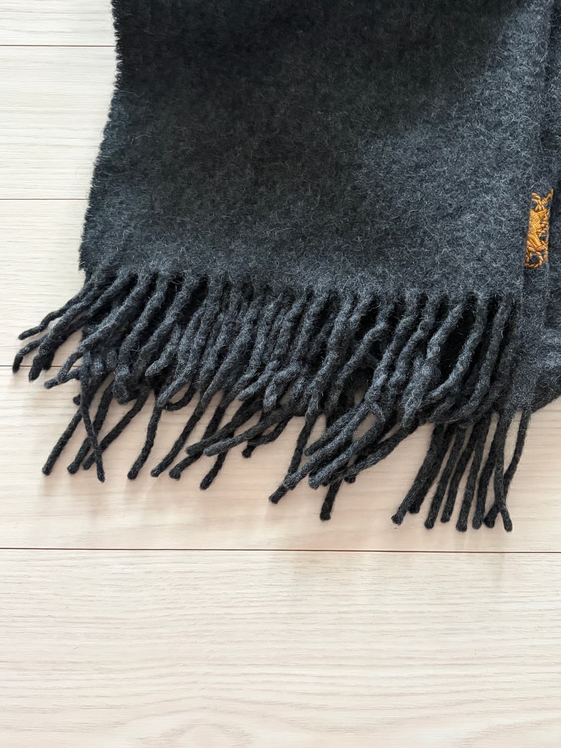 90s 빈티지 폴로 랄프로렌 여우 로고 캐시미어 머플러 상품이미지3