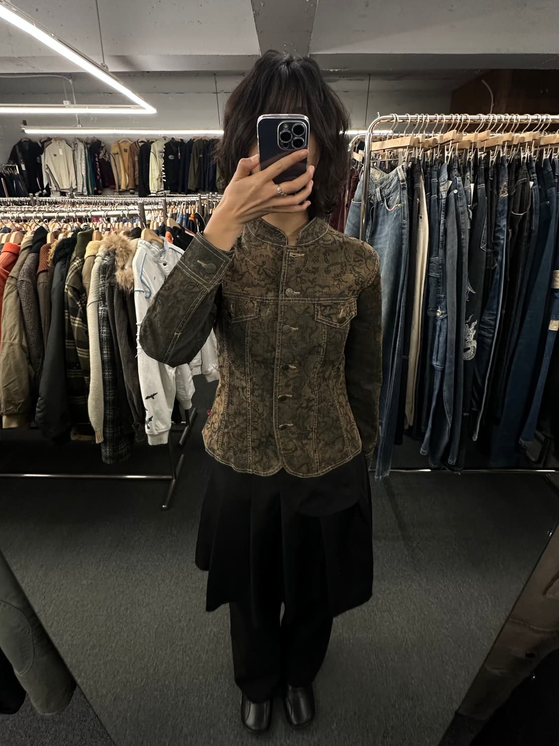 M)Lois 빈티지 패턴 여성 데님 자켓 상품이미지2