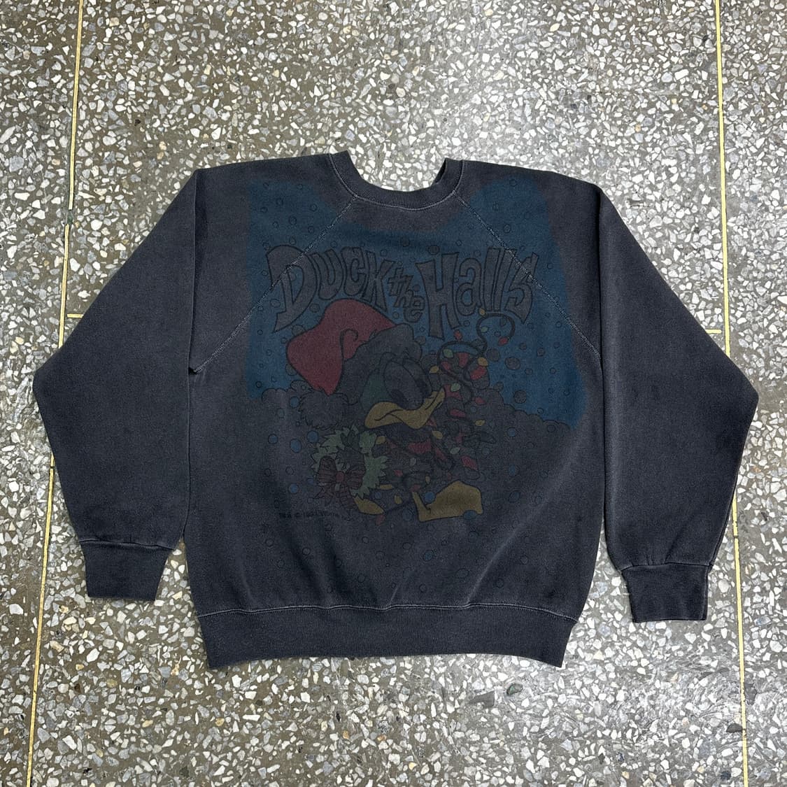 90s USA 덕 더 홀스 크리스마스 빈티지 스웻셔츠 L 상품이미지1