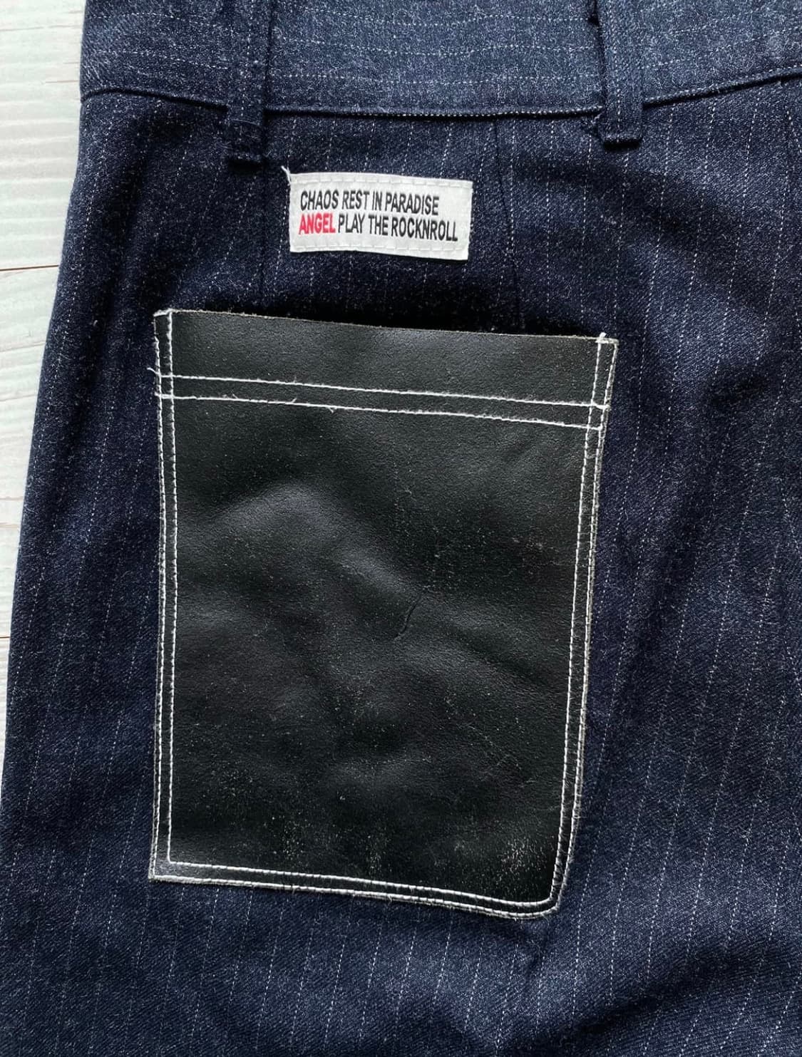 조거쉬 아카이브 네이비 스트라이프 울 트라우저 상품이미지6