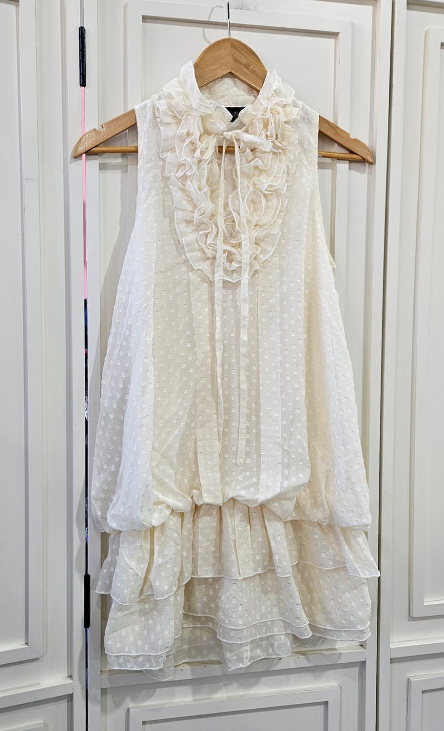 아이보리 프릴 캉캉 미니 원피스 상품이미지2