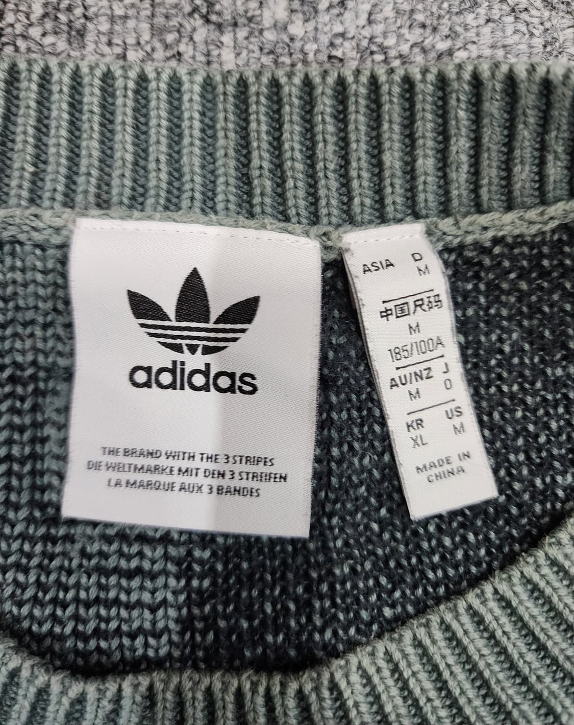 아디다스 로고 크루넥 니트 스웻셔츠 XL 상품이미지4