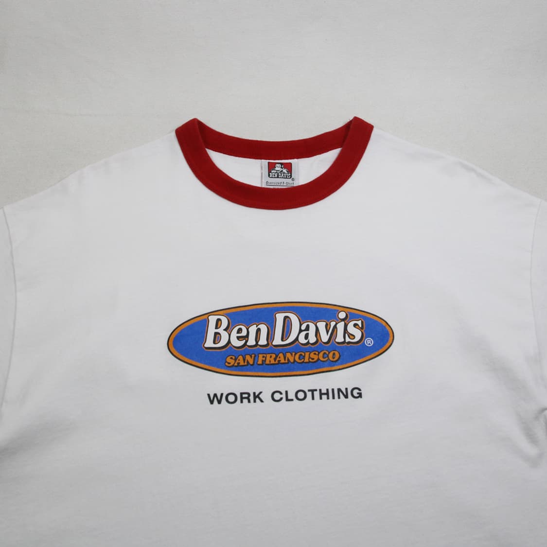 (착용컷) BEN DAVIS 오버사이즈 링거 티셔츠 (남성용 105)  상품이미지5