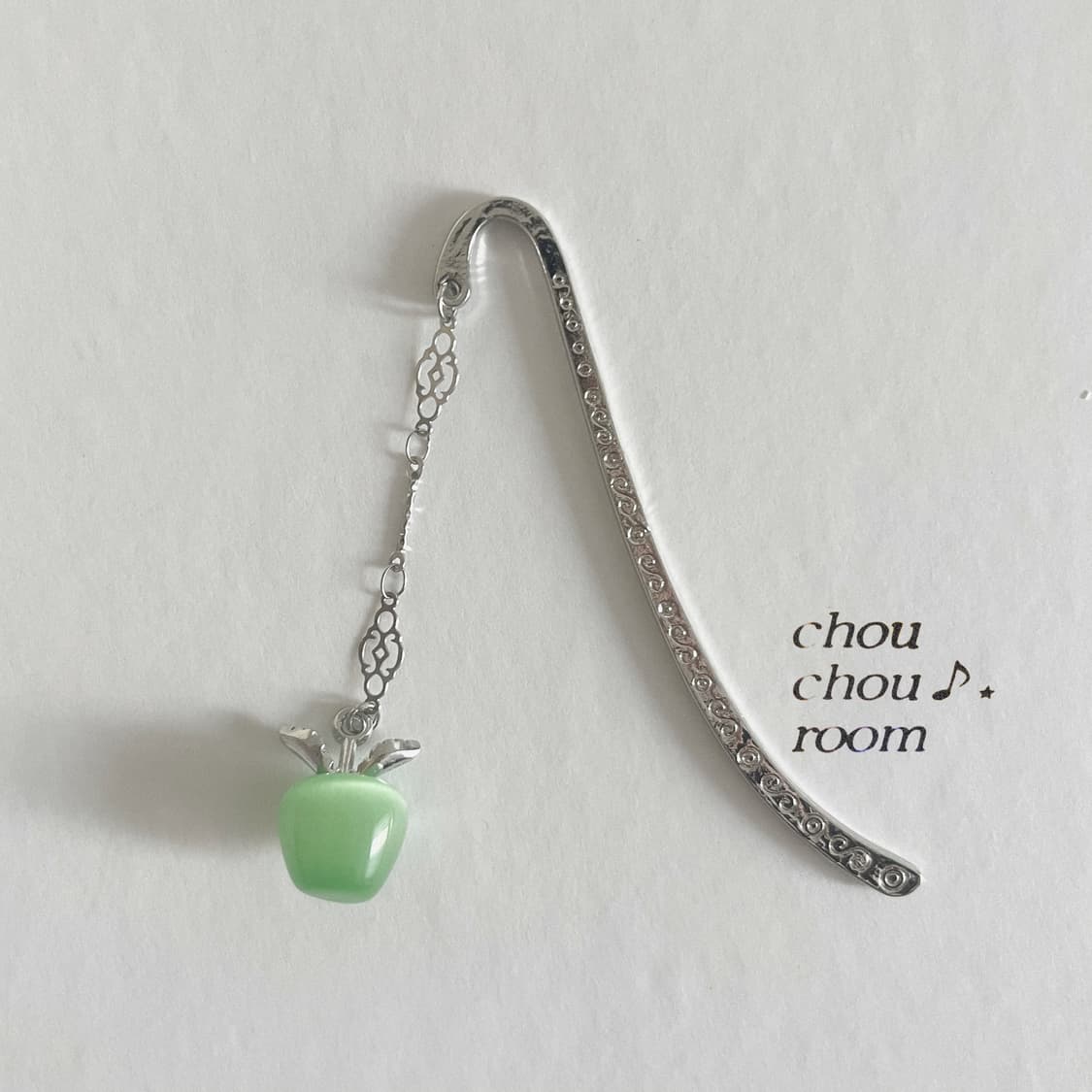 메탈 펜던트 책갈피 ⊰green apple⊱ bookmark  상품이미지1