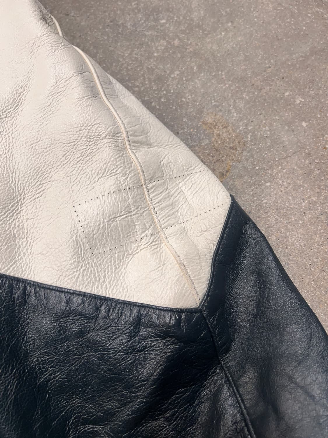 캐나가 빈티지 리얼 레더 울 바시티 자켓 상품이미지10