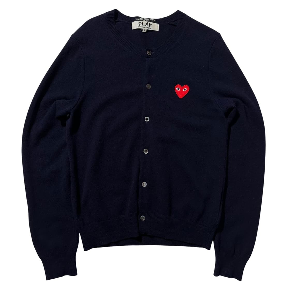 (매장판) 꼼데가르송 플레이 10 꼬르소꼬모 하트와펜 라운드 니트 가디건 상품이미지1