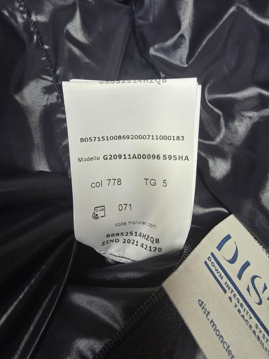 몽클레르 남성 코듀로이 패딩베스트 네이비5사이즈 상품이미지4