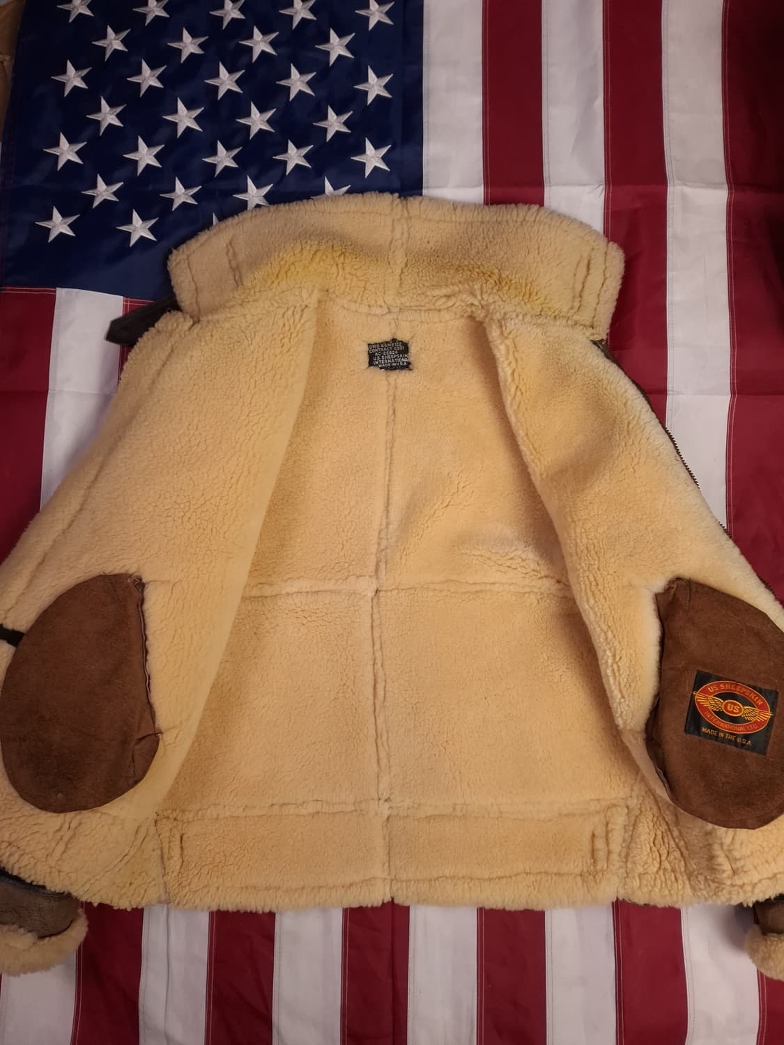 오리지날 미국제조 미공군 B-3 TYPE 리얼레더 항공 폭격기 무스탕 상품이미지10