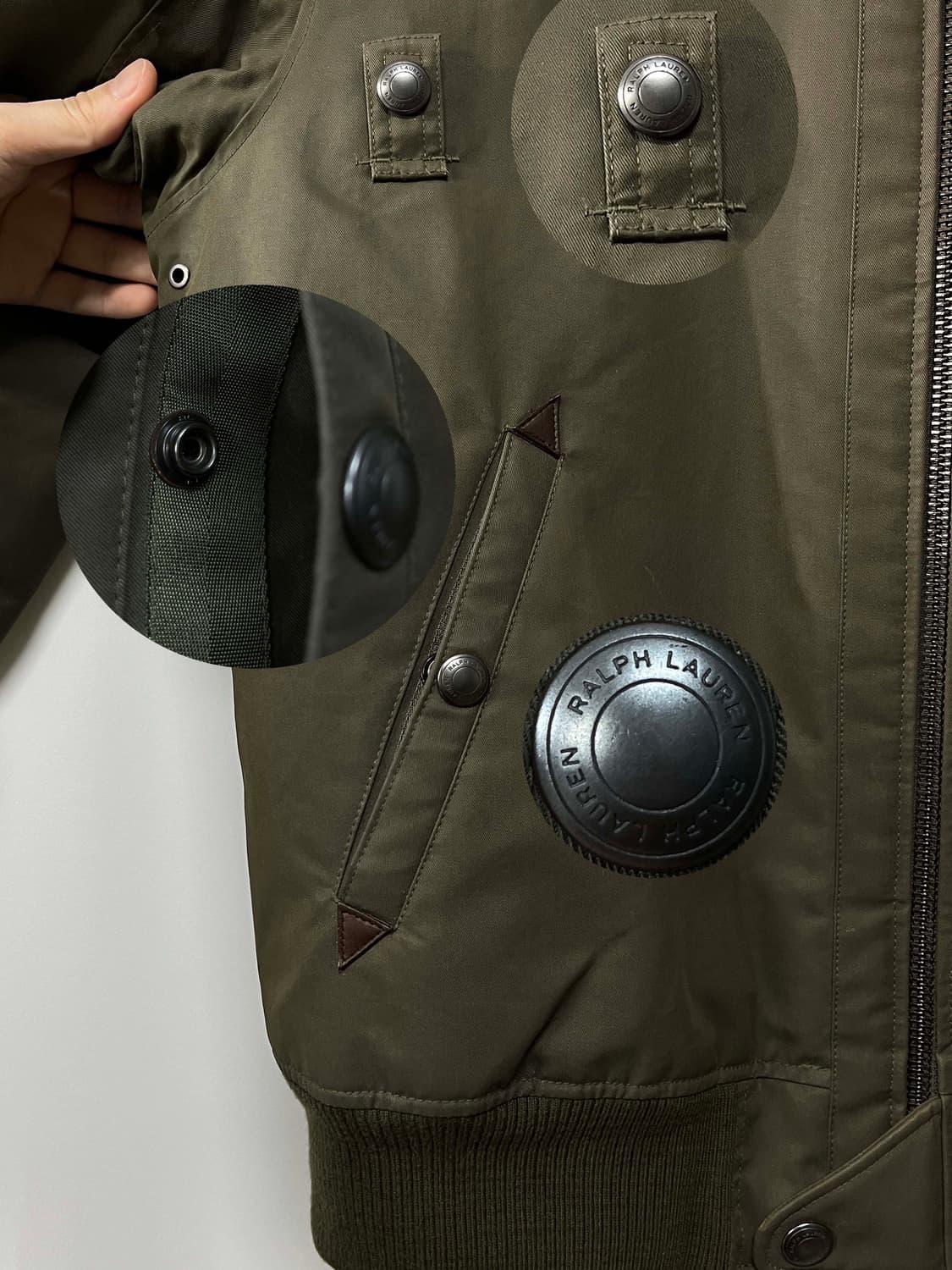 폴로 랄프로렌 b-15 램스킨 시어링 왁스드 다운 플라이트 봄버자켓 상품이미지9