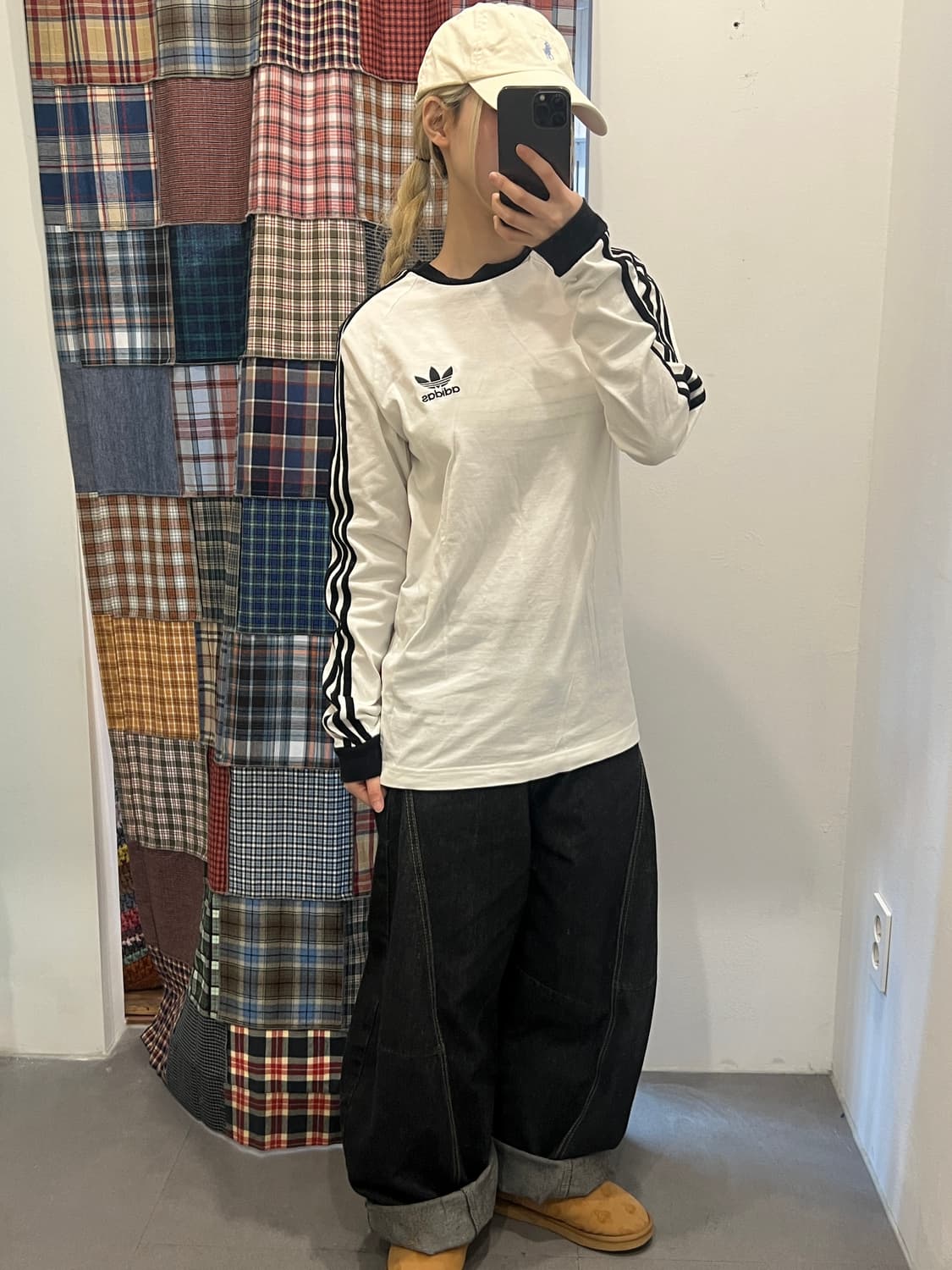 아디다스 블랙 앤 화이트 롱 슬리브 상품이미지3