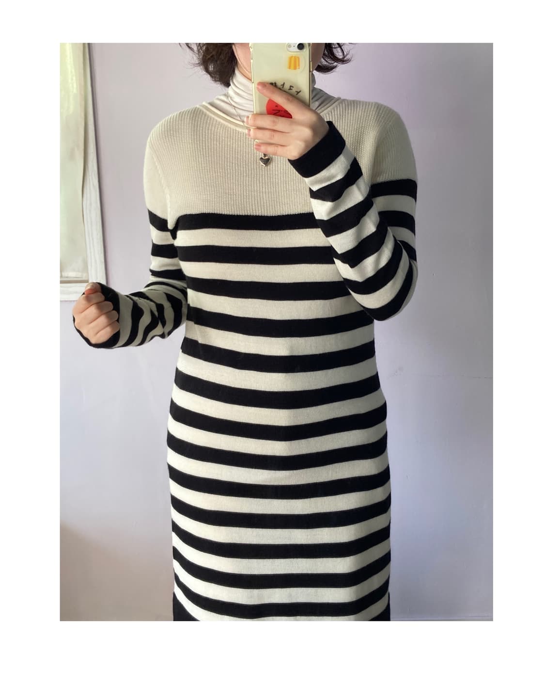 빔즈하트 리본 니트원피스 상품이미지4