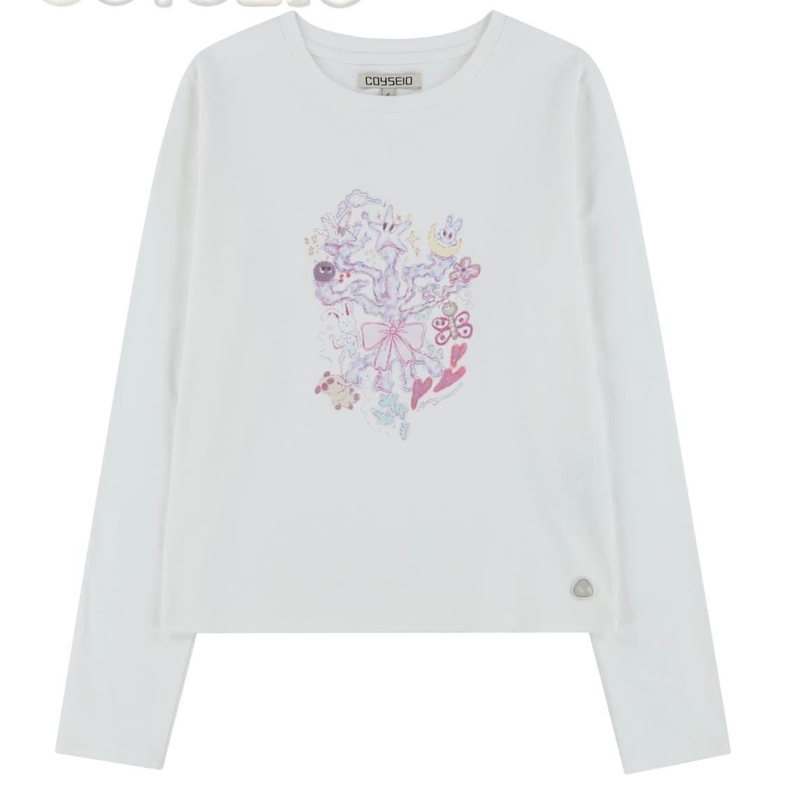 코이세이오 코랄 롱슬리브 화이트 상품이미지1