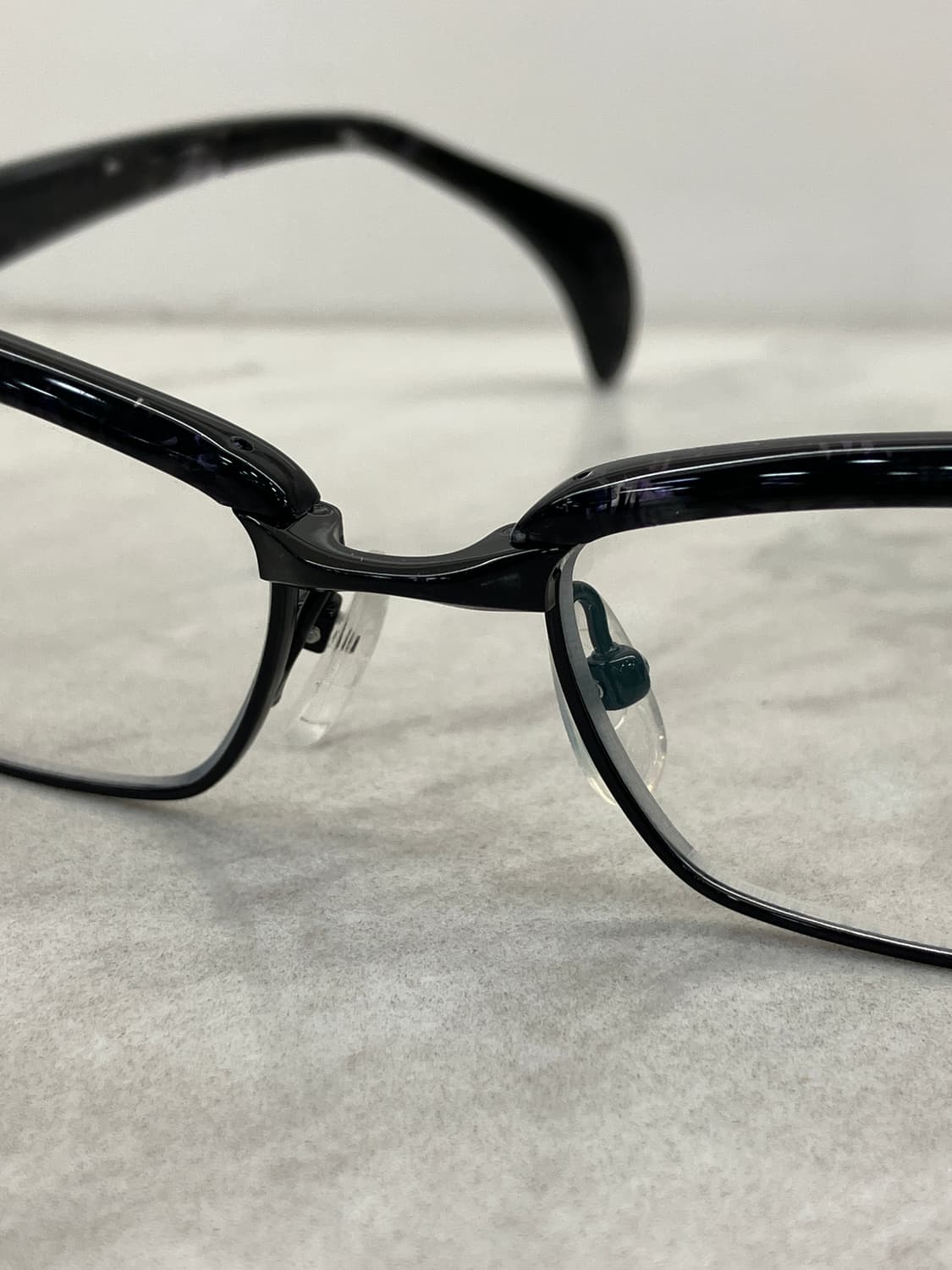 B49 자포니즘 JAPONISM 패턴 블랙 소프트 스퀘어 하금테 안경 상품이미지5