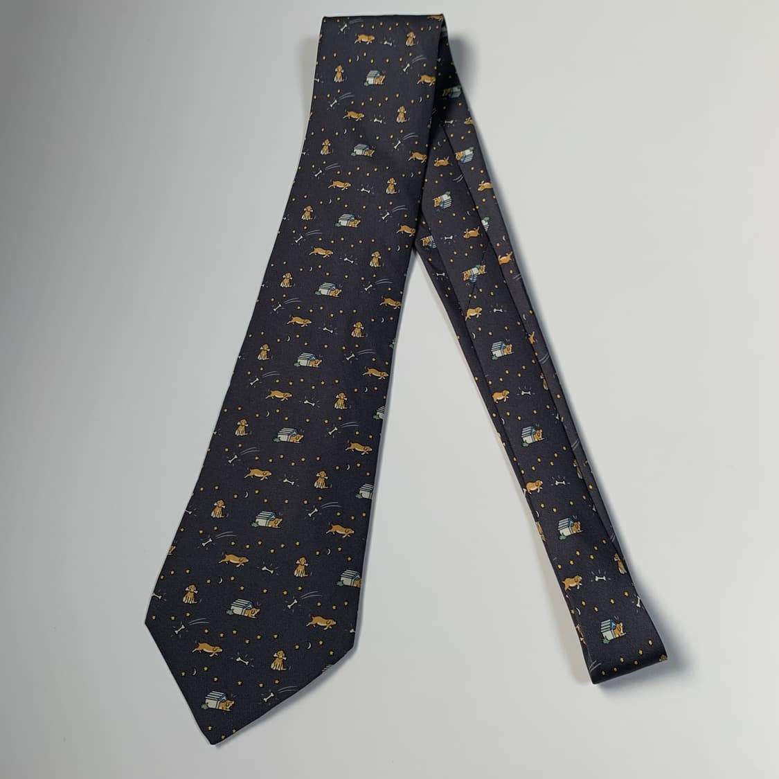 에르메스(HERMES) 챠콜그레이 100실크 명품 정장넥타이 A+등급 상품이미지8