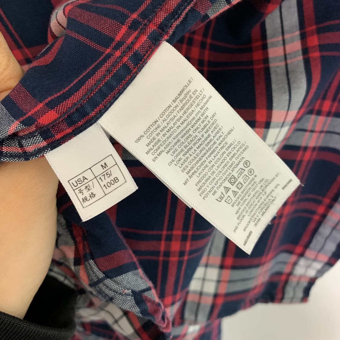 브룩스브라더스 체크 셔츠 남방 M 00s 빈티지 남녀공용 상품이미지7