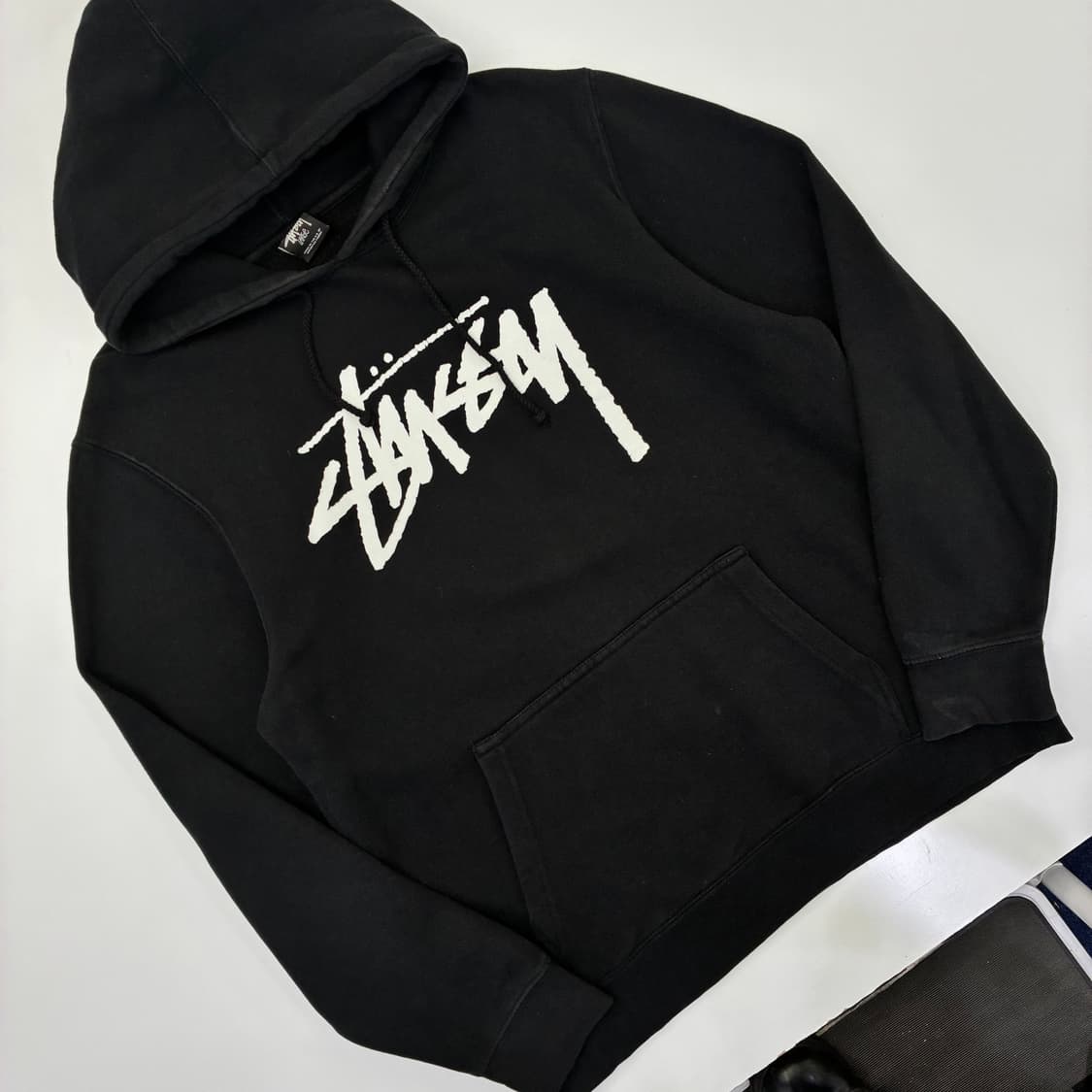 Stussy 스투시 빅스탁 블랙 후드티 상품이미지2