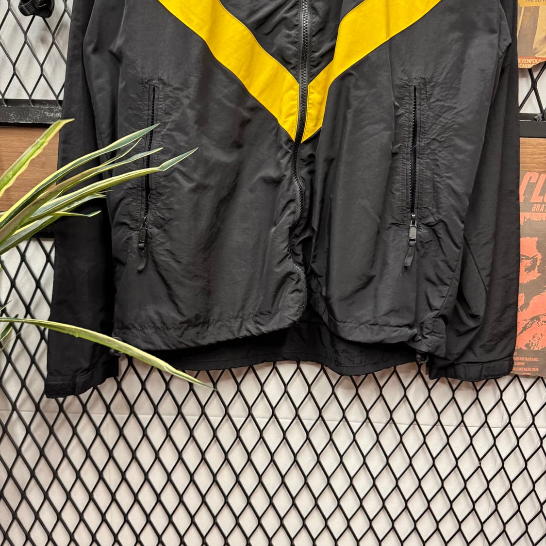 U.S. ARMY 미군 바람막이 전면 스타 로고 포인트 블랙 옐로 상품이미지4