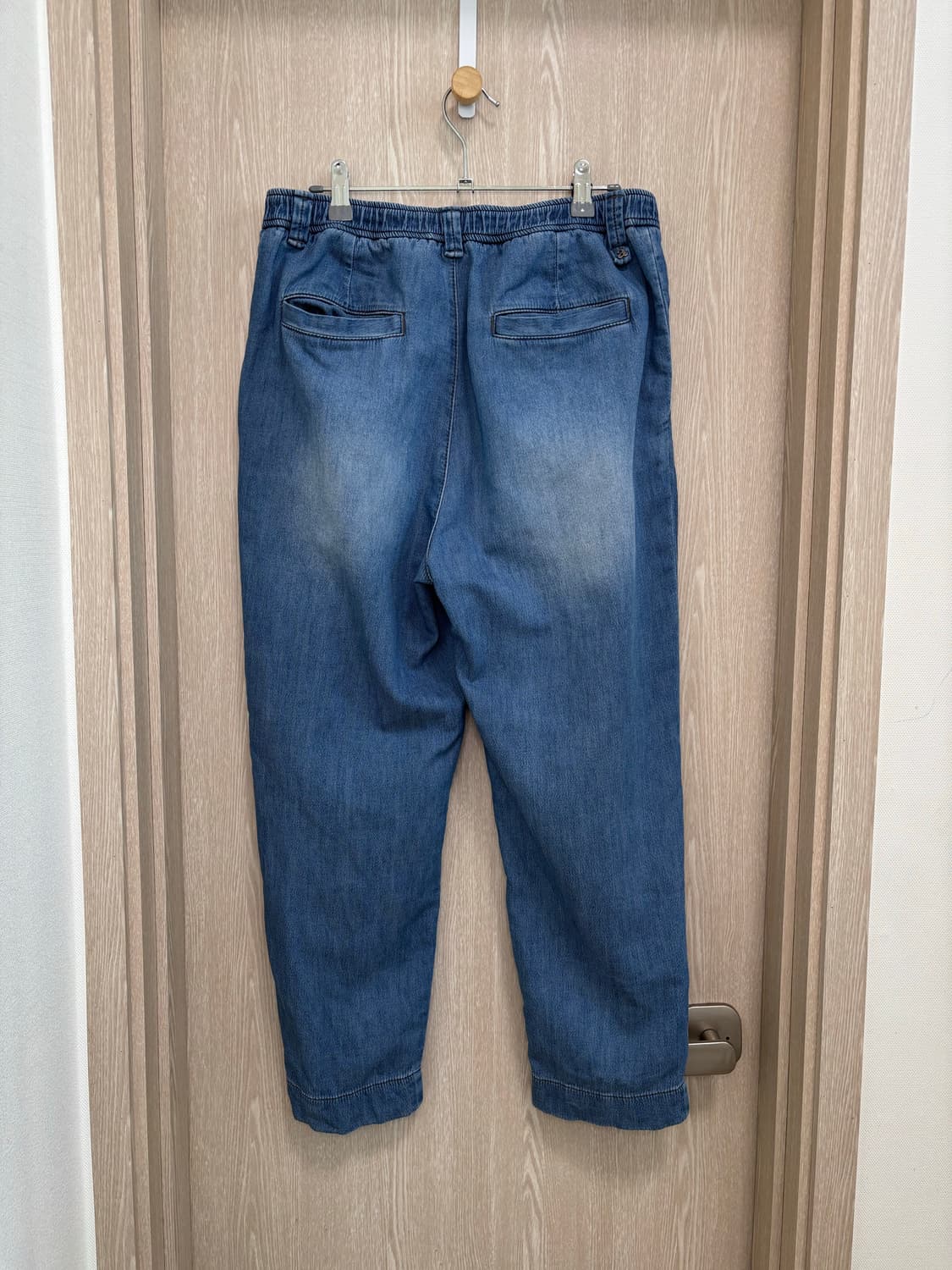 24SS)알레그리 릴렉스핏 원턱 밴딩 데님팬츠78(30~31) 상품이미지4