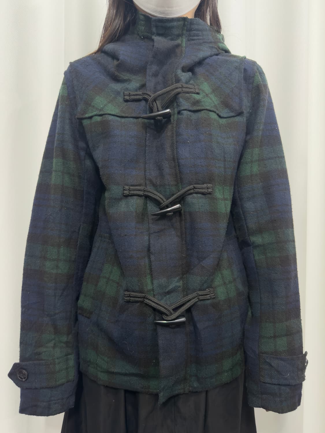 check duffle hood coat 상품이미지1