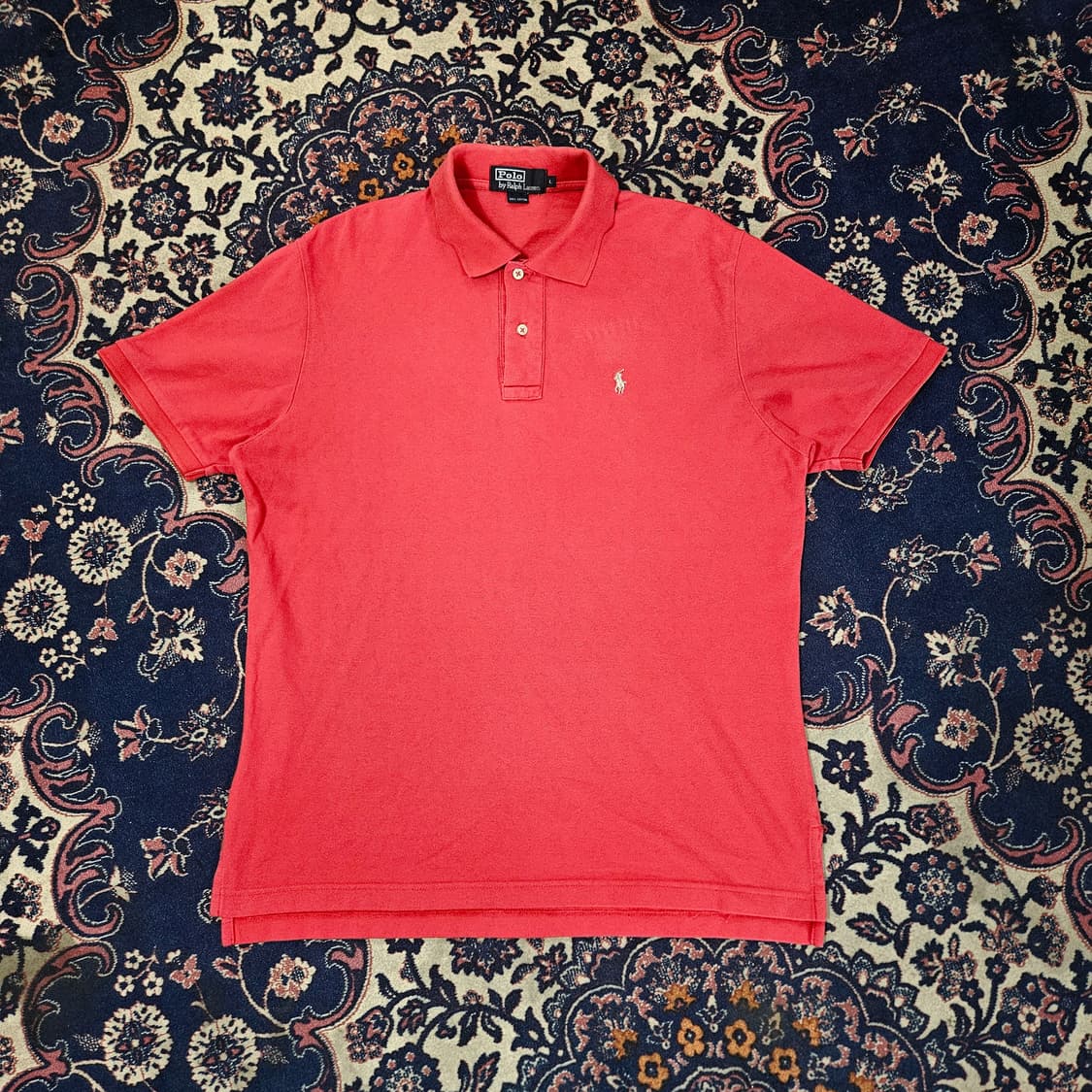폴로랄프로렌 빈티지 골든자수 루즈핏 반팔 카라티 L size 상품이미지1