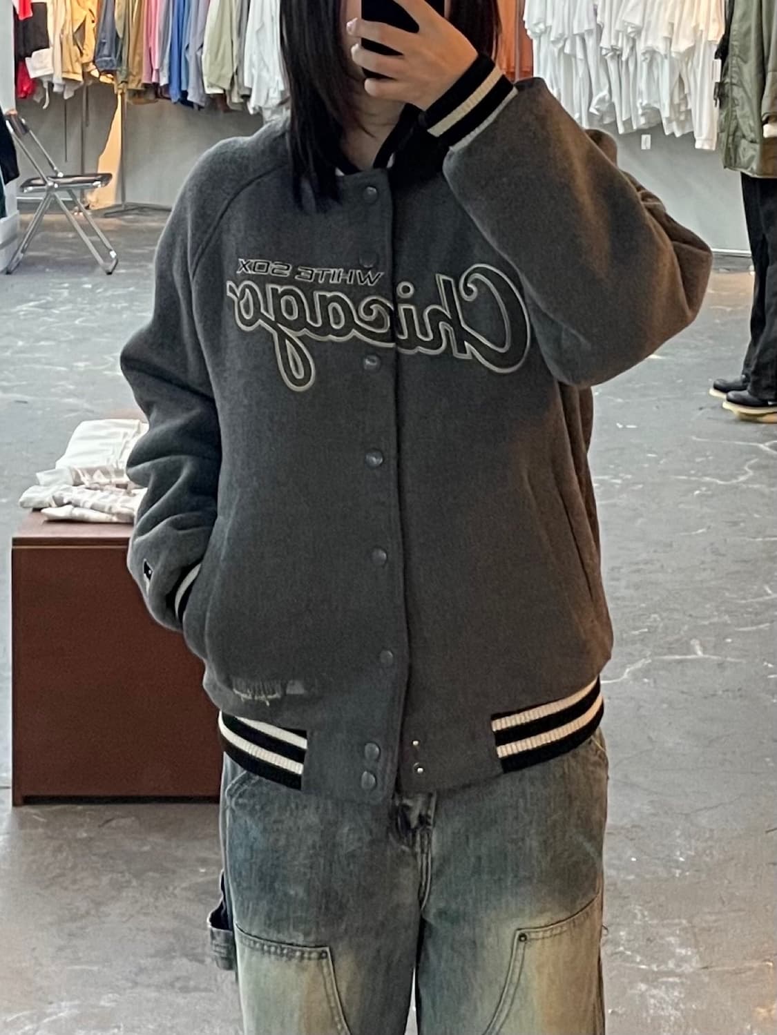 MLB 시카고 화이트삭스 울 바시티 스타디움 자켓 H1518 상품이미지1