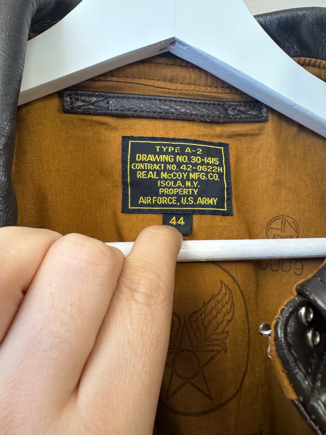 구 리얼 맥코이 A-2 레더 자켓 44 XXL 상품이미지3