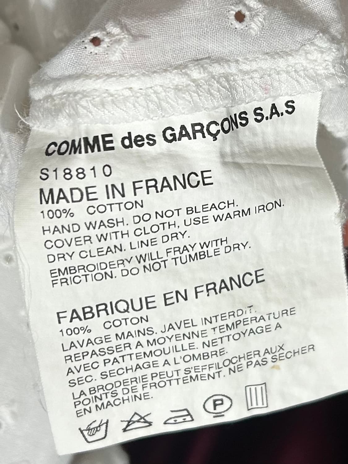 2001 S/S comme des garcons shirt  상품이미지10
