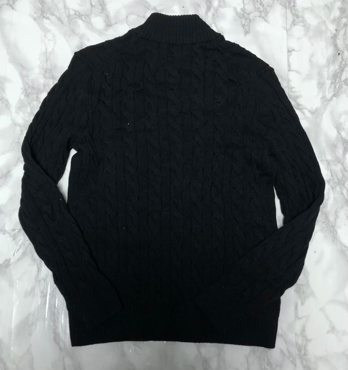 폴로 랄프로렌 꽈배기 니트 새상품 반집업 상품이미지3