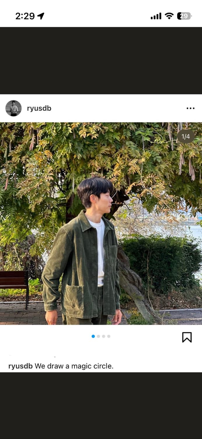  (새상품,류준열착용) 폴로 랄프로렌 코듀로이 워크자켓 셔츠 올리브 그린 상품이미지7