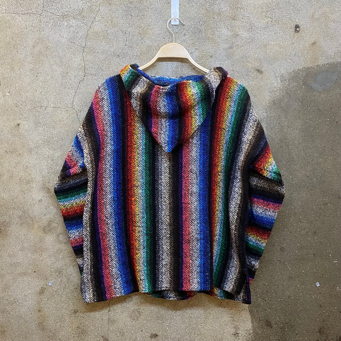 90s 미국 빈티지 멕시코 레인보우 니트 후드티 상품이미지6