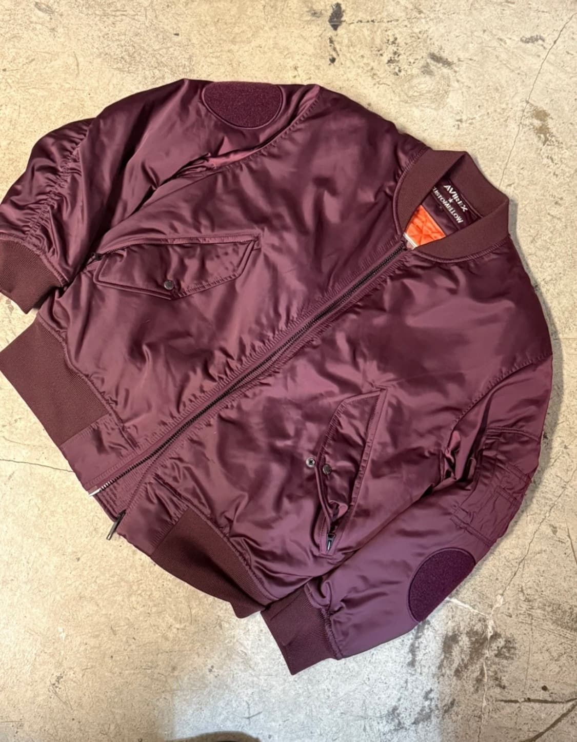 AVIREX 아비렉스 서울 버건디 MA-1 봄버 자켓 s 상품이미지1