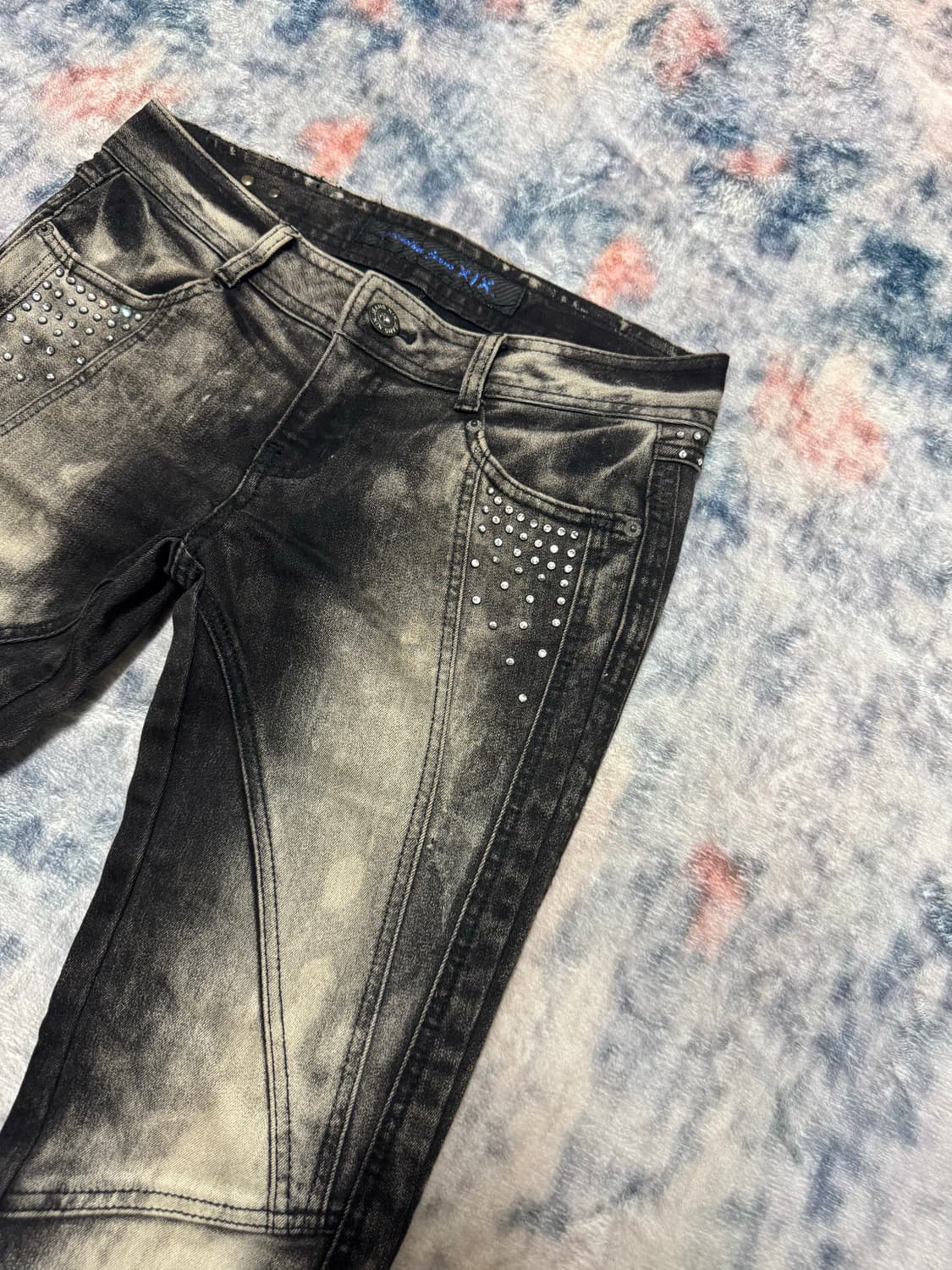 Unknown punk stud boots cut denim pants 상품이미지4