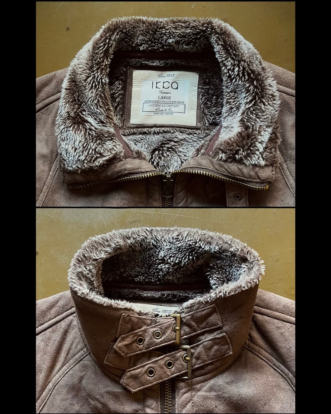 IKKA Japan Leather Fur Trucker Jacket 상품이미지4