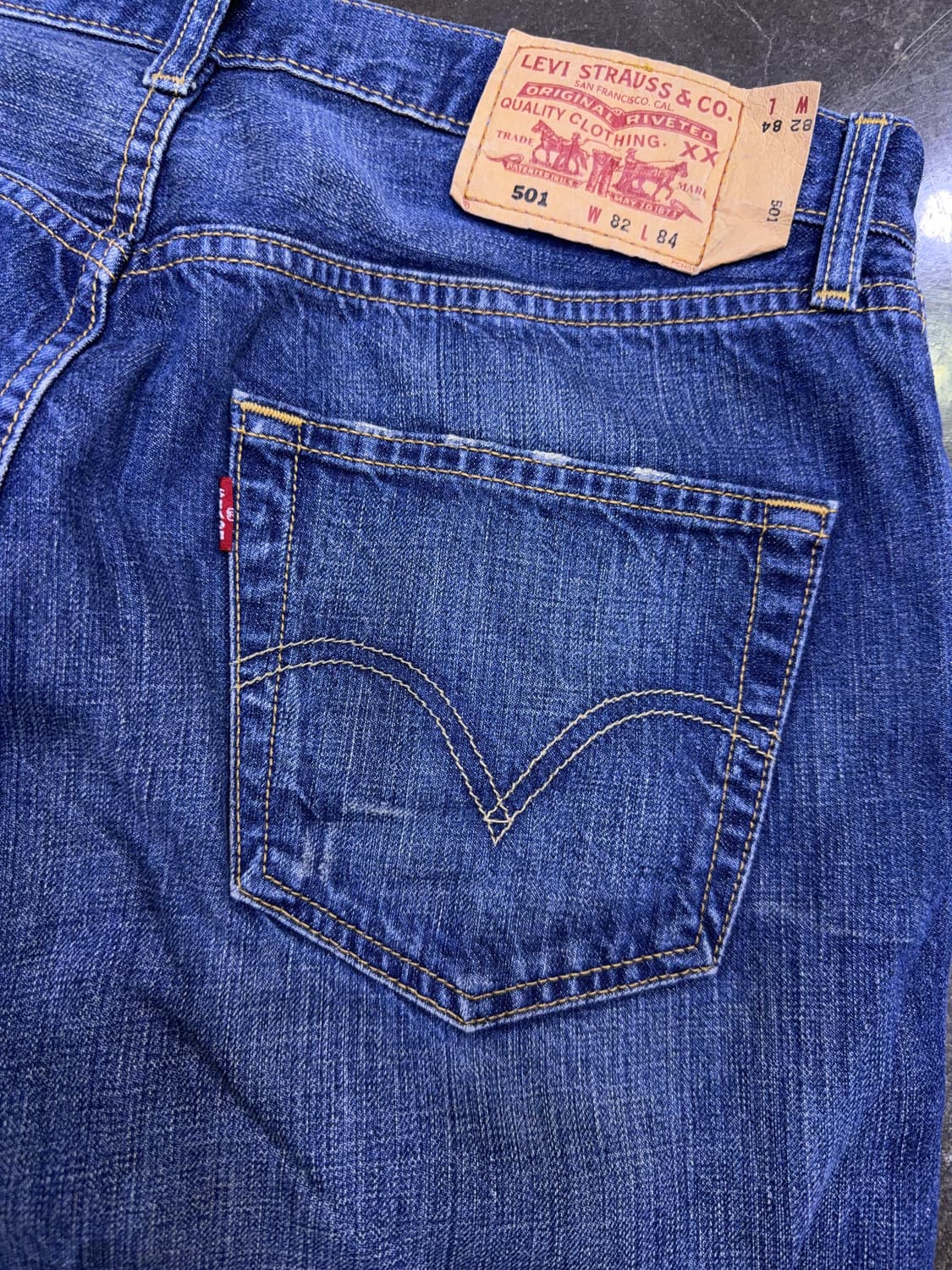 리바이스 501 레귤러핏 00's 빈티지 워싱 데님팬츠 32 상품이미지8