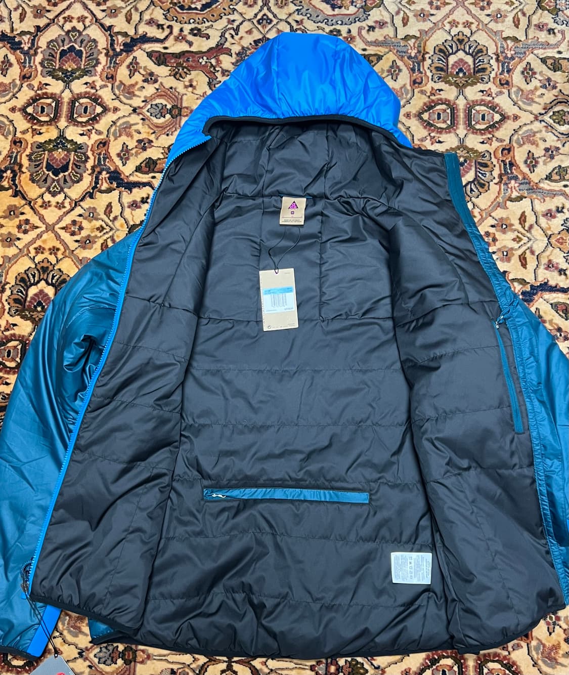 NIKE 나이키 ACG 프리마로프트 패딩 후디드 자켓 터키석/블루 M 상품이미지9