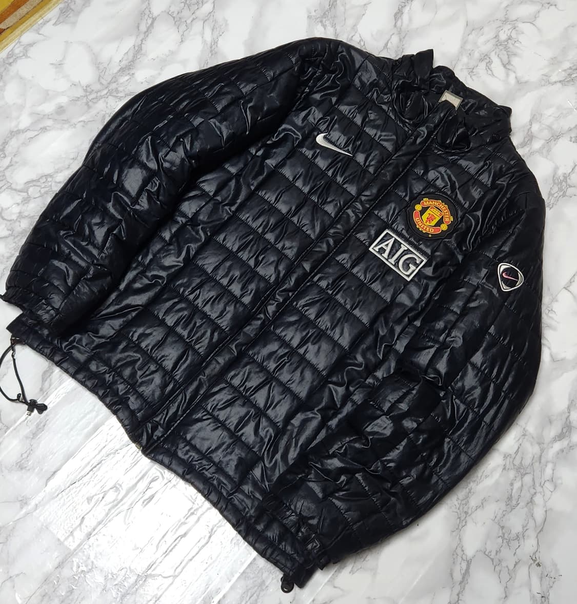나이키 09-10 스우시 AIG 맨체스터 유나이티드 점퍼 자켓 블랙 상품이미지2