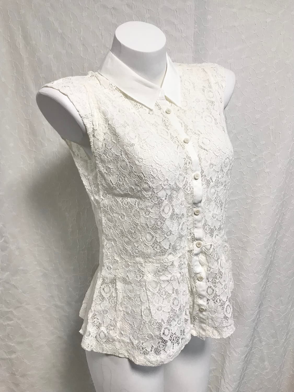 빈티지 페어리 레이스 슬리브리스 셔츠 탑 상품이미지2
