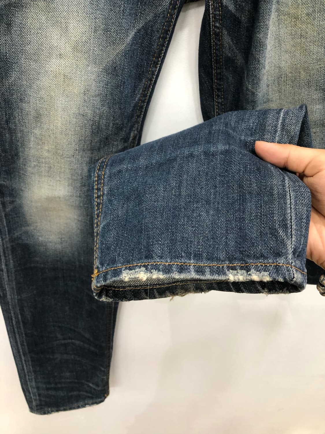 studded distressed washed denim pants 상품이미지9