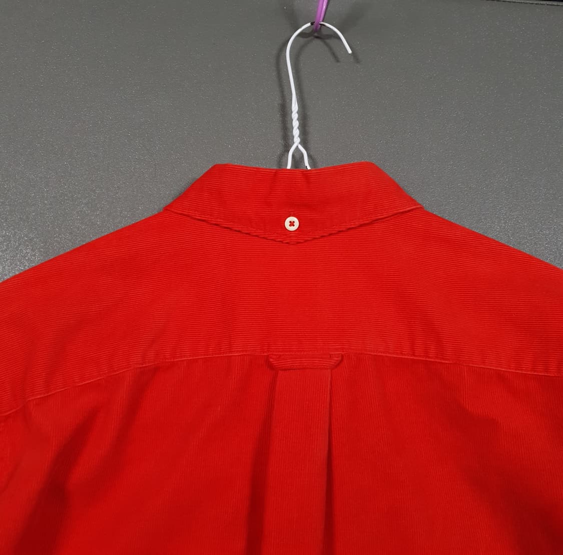 100 (L) 라코스테 라이브 크록 포켓 코듀로이 셔츠 골덴 남방 레드 상품이미지9