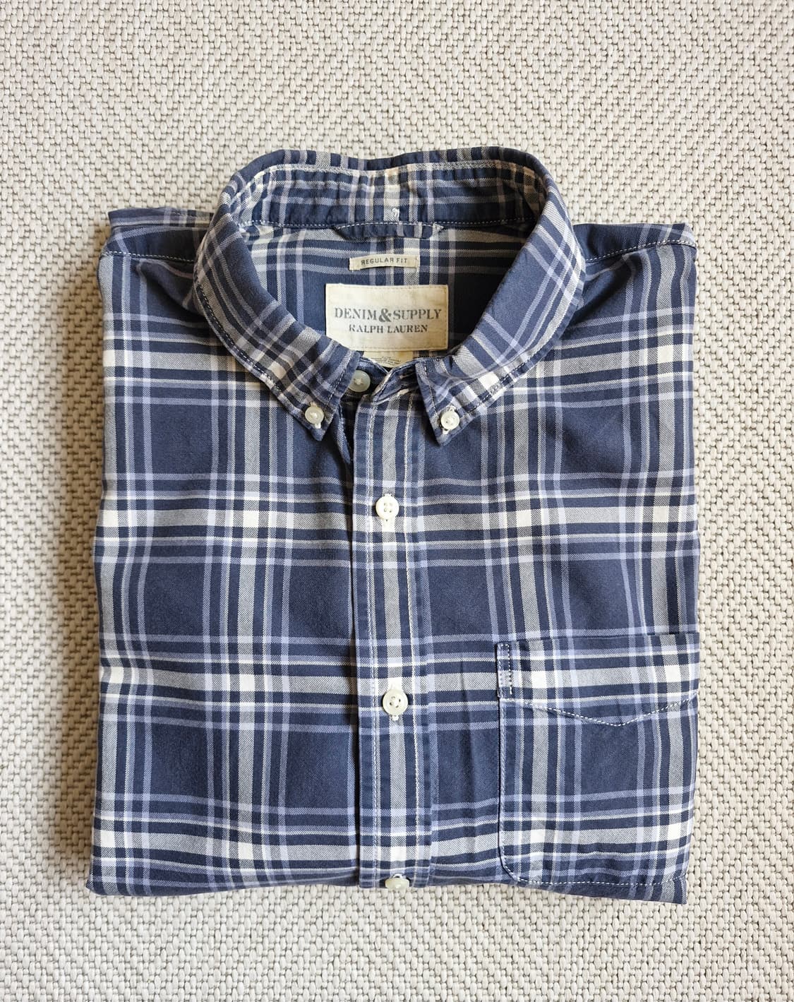 폴로 데님앤서플라이 플레이드 체크셔츠 L 상품이미지1