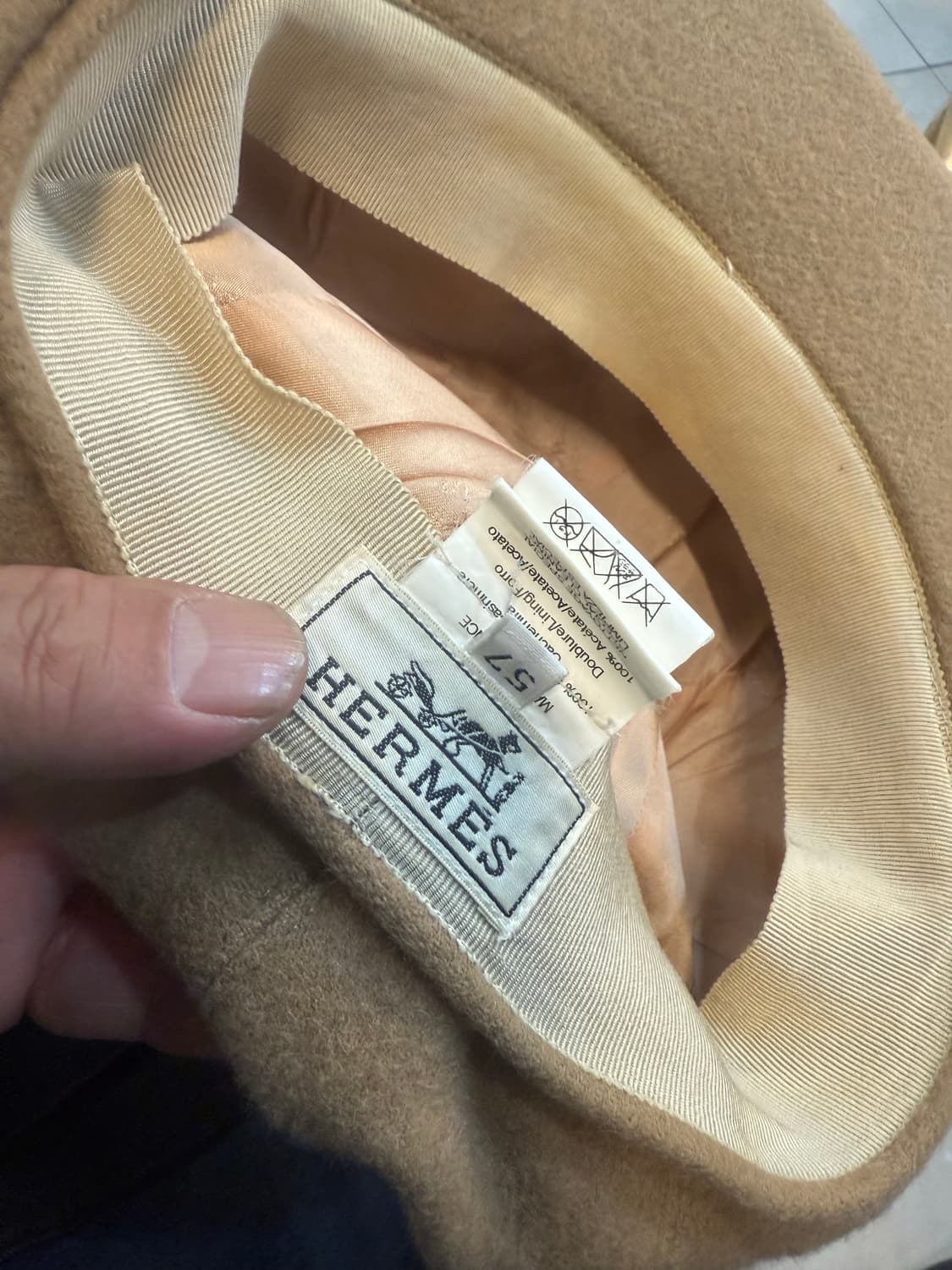 57 정품 에르메스 캐시미어 뉴스보이 캡 팝니다 상품이미지5