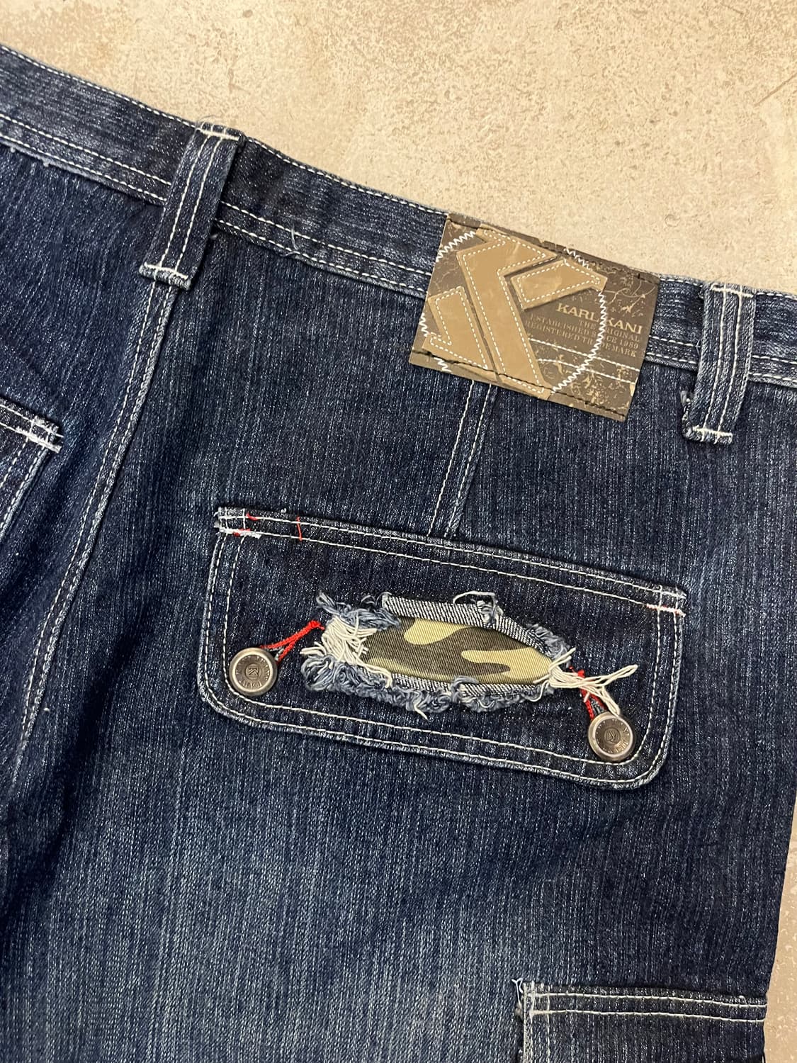 빈티지 칼카니 데님 카고 상품이미지3