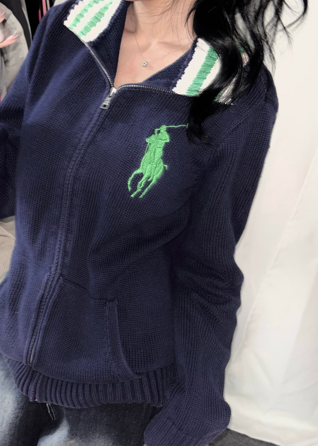 🐰폴로 랄프로렌 빅포니 레어 대장 니트 집업 저렴🍀 상품이미지1