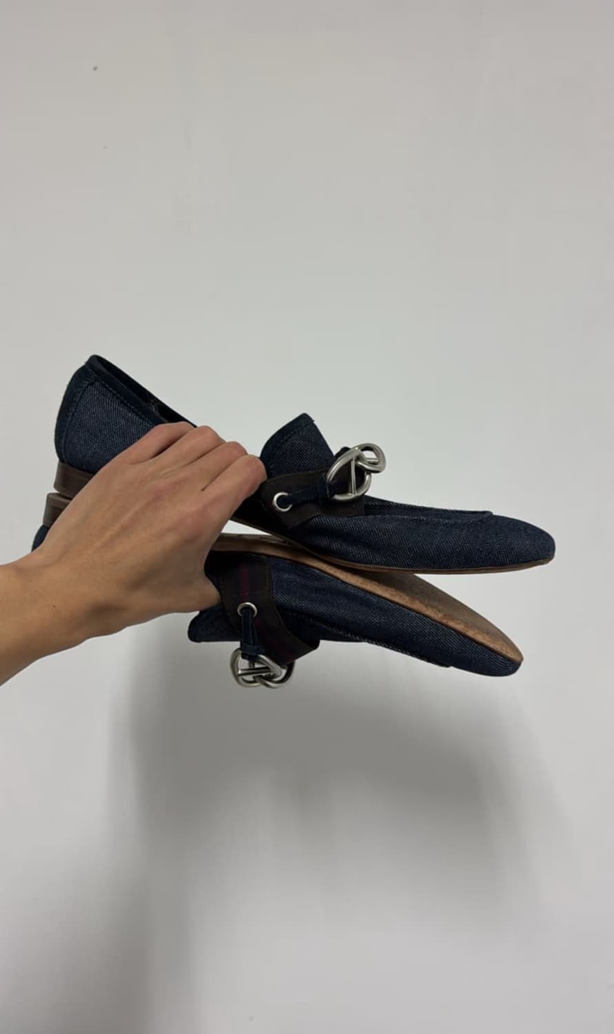 [280] 90’s 미우미우 체인 데님 로퍼 상품이미지6